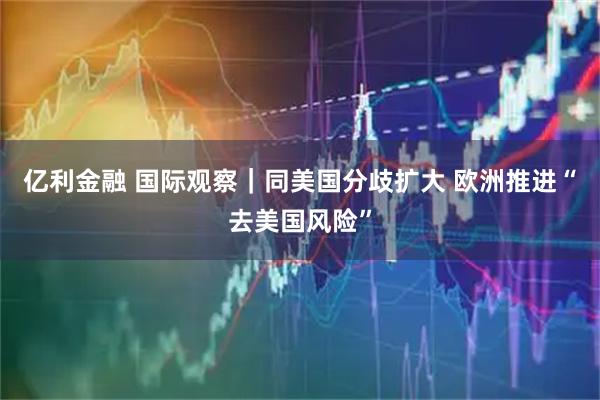 亿利金融 国际观察｜同美国分歧扩大 欧洲推进“去美国风险”
