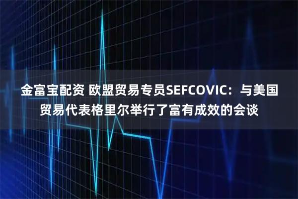 金富宝配资 欧盟贸易专员SEFCOVIC：与美国贸易代表格里尔举行了富有成效的会谈