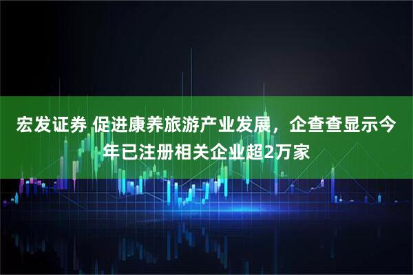 宏发证券 促进康养旅游产业发展，企查查显示今年已注册相关企业超2万家