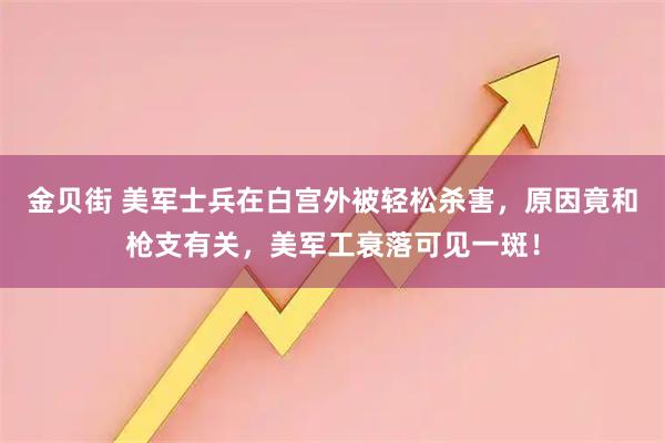 金贝街 美军士兵在白宫外被轻松杀害，原因竟和枪支有关，美军工衰落可见一斑！