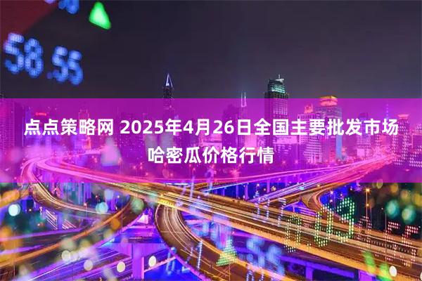 点点策略网 2025年4月26日全国主要批发市场哈密瓜价格行情